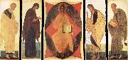 unknow artist Andrei Rublev and Assistants,Deisis,Christ in Majesty Among the Cherubins oil painting on canvas